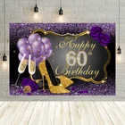 Avezano Для женщин 60th День рождения фон для фотосъемки с изображением розы туфли с блестками на высоком каблуке фон с шампанским взрослых фиолетовый фон для фотосъемки с опора