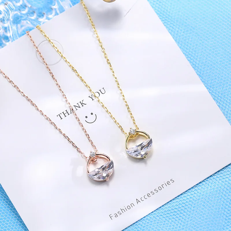 

100% S925 Vintage Necklace Female Sterling Silver Ins Jewelry Creative Design Simple Wedding Engagement Jewelry Accessories