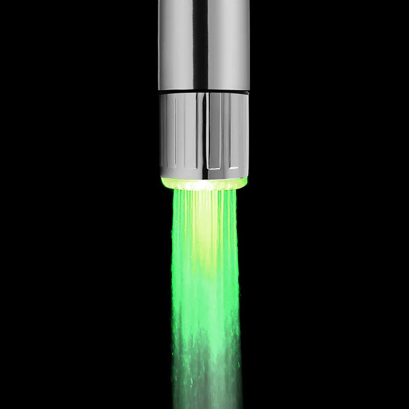 

LED Water Faucet Light Kitchen Bathroom Shower Tap Faucet Nozzle Head 7 Colors Change Temperature Sensor Light Faucet Led
