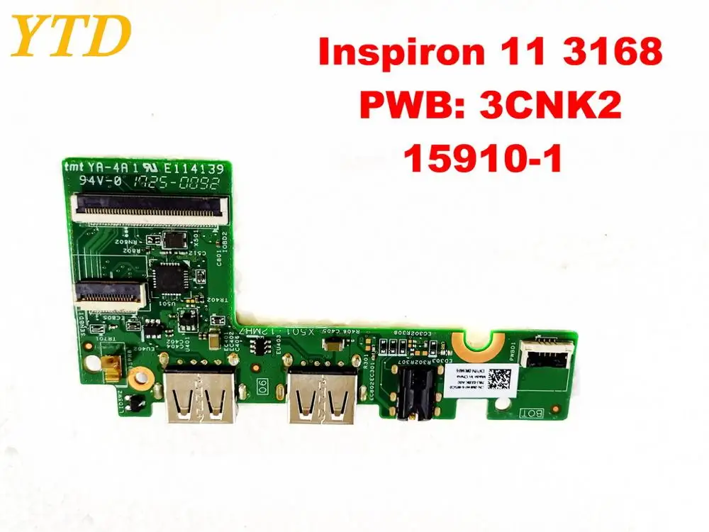 Оригинальный Для DELL Inspiron 11 3168 звуковая плата USB доска ПРБ 3CNK2 15910 1 испытанное