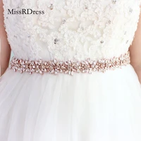 missrdress diamond wedding belts rose gold crystal bridal belt rhinestones flower bridal sash for wedding accessories belt jk817