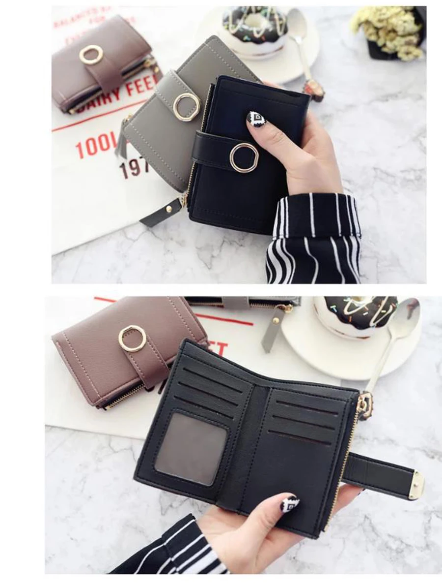 Women Wallets Small Fashion Brand Leather Purse Ladies Card Bag For Women Clutch Women Female Purse Money Clip Wallet