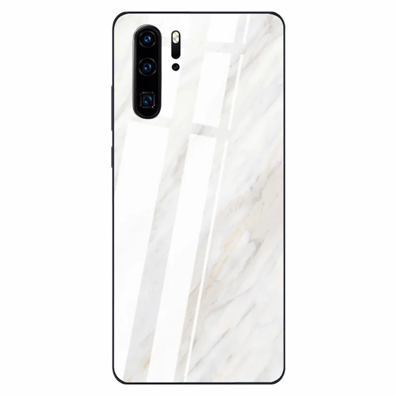 07 Tempered Glass Case For Huawei 9 10 Lite 8X 8X MAX White Marble Phone Cases For Nova 3 P-smart-Z P30 P20 Lite MATE 20 LITE Funda - Цвет: 07