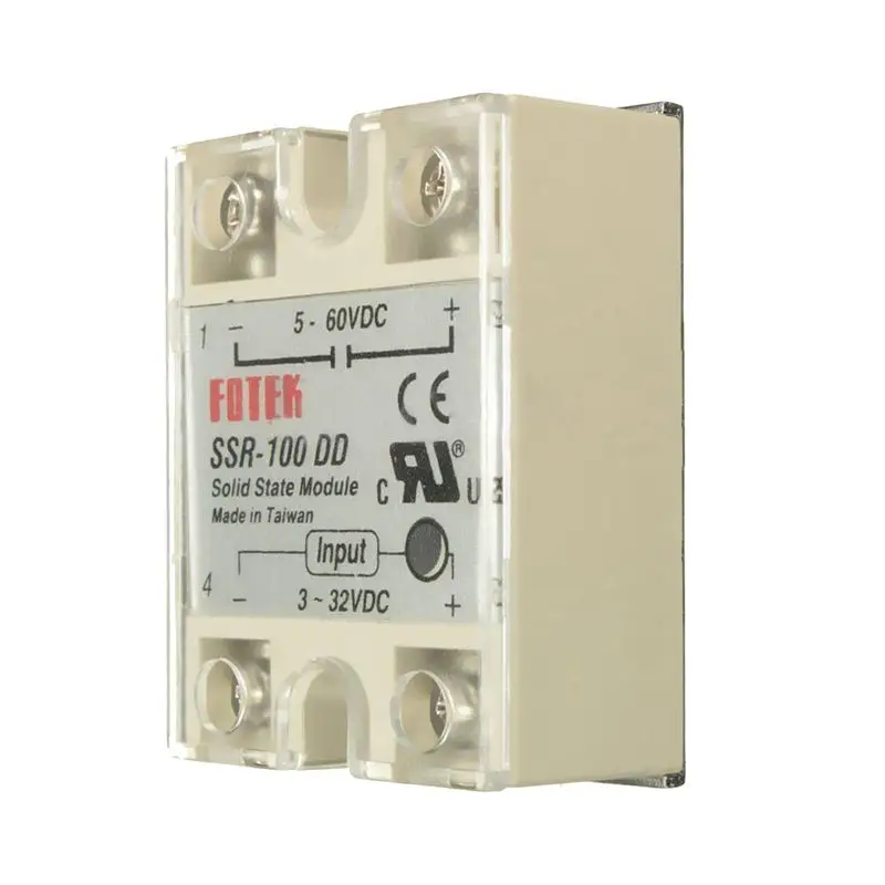 Горячая продажа SSR-100 DD твердотельный модуль твердотельные реле DC-DC 100A 3-32 В DC/5-60 в DC