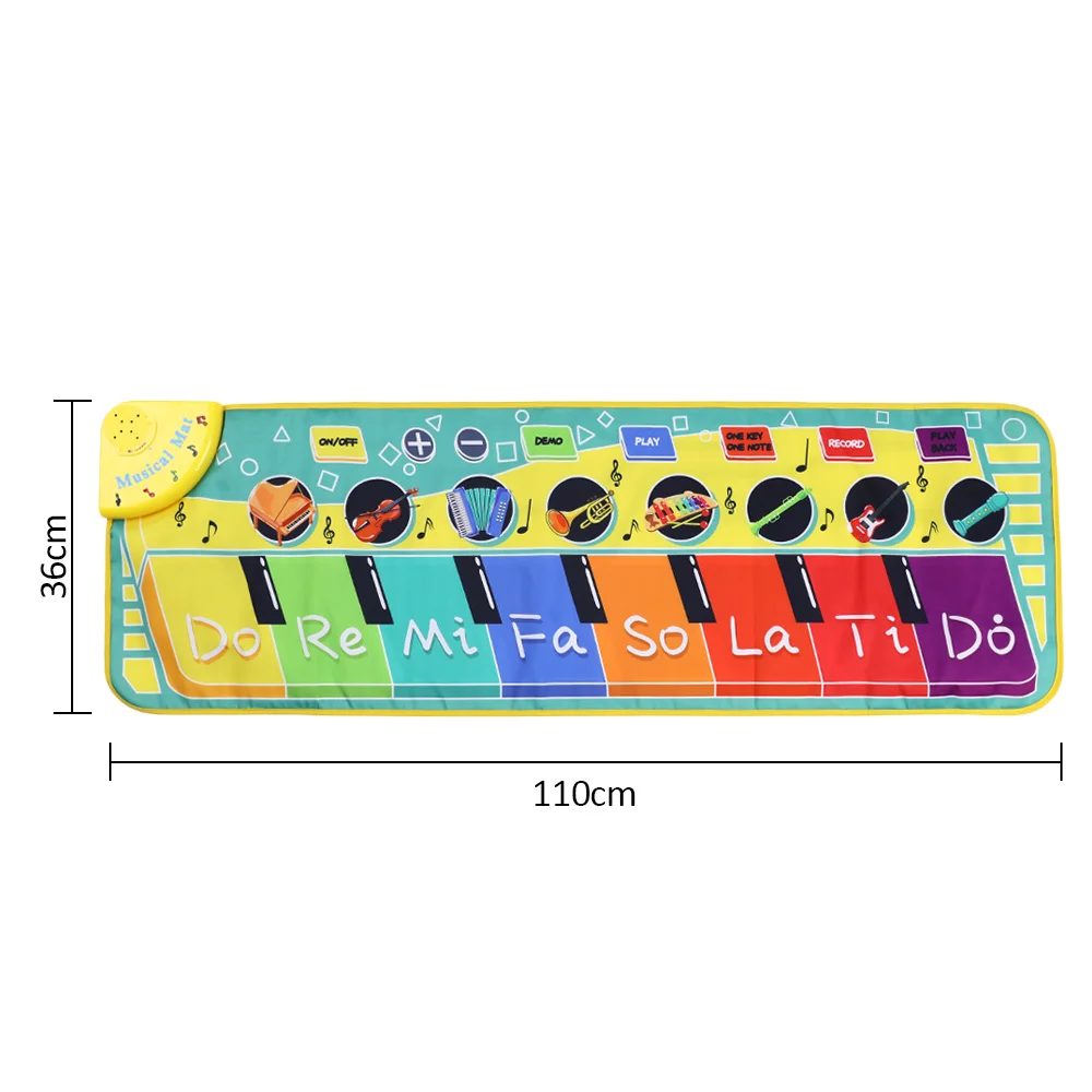 

Multifunctional Children's Music Blanket Flash Crawling Touch Keyboard Piano Pad Baby Outdoor Camping Carpet Toy Children Gift