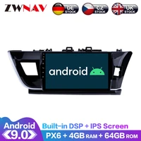 for toyota corolla 2011 2015 2016 android ips screen px6 dsp car no dvd gps multimedia player head unit radio navi audio stereo