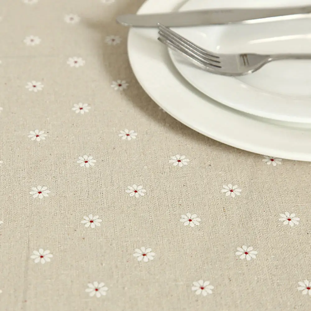 

Flower Pattern Tablecloth White Lace Linen Cotton Table Cloth Rectangular Table Cover for Wedding Banquet Home Decor