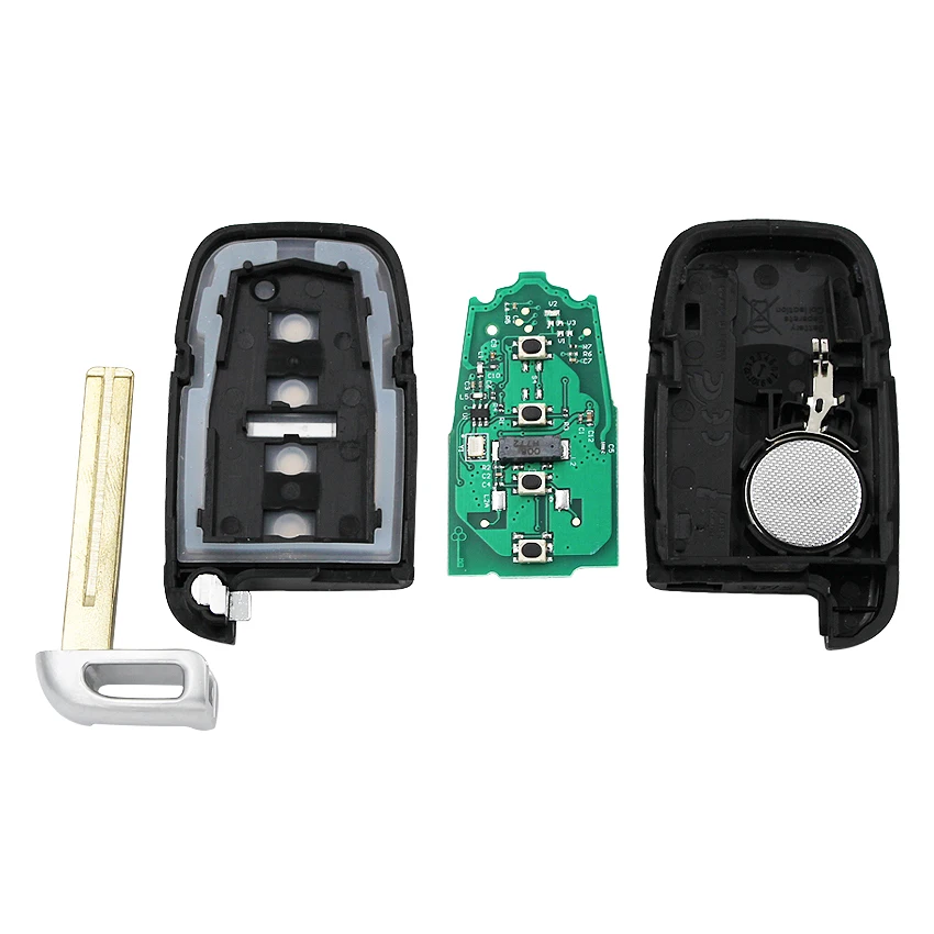4 кнопки Smart Remote Автомобильный ключ 433 МГц ID46 PCF7952 чип Uncut Blade для Hyundai IX35 IX45 Elantra Sonata