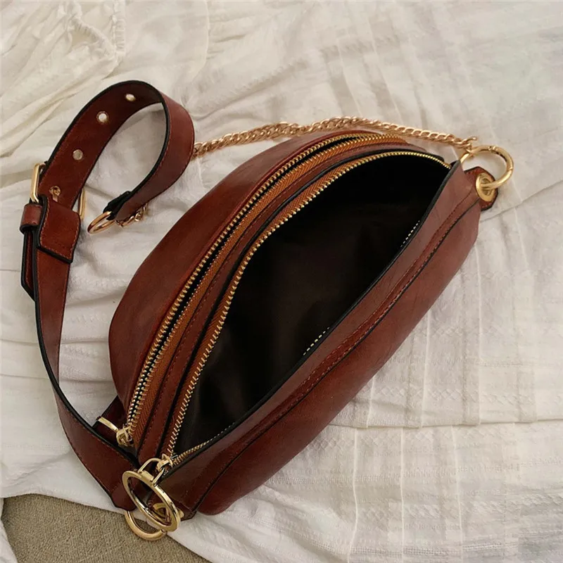 Новинка 2019 забавные женские сумки уличная поясная сумка на молнии и цепочке