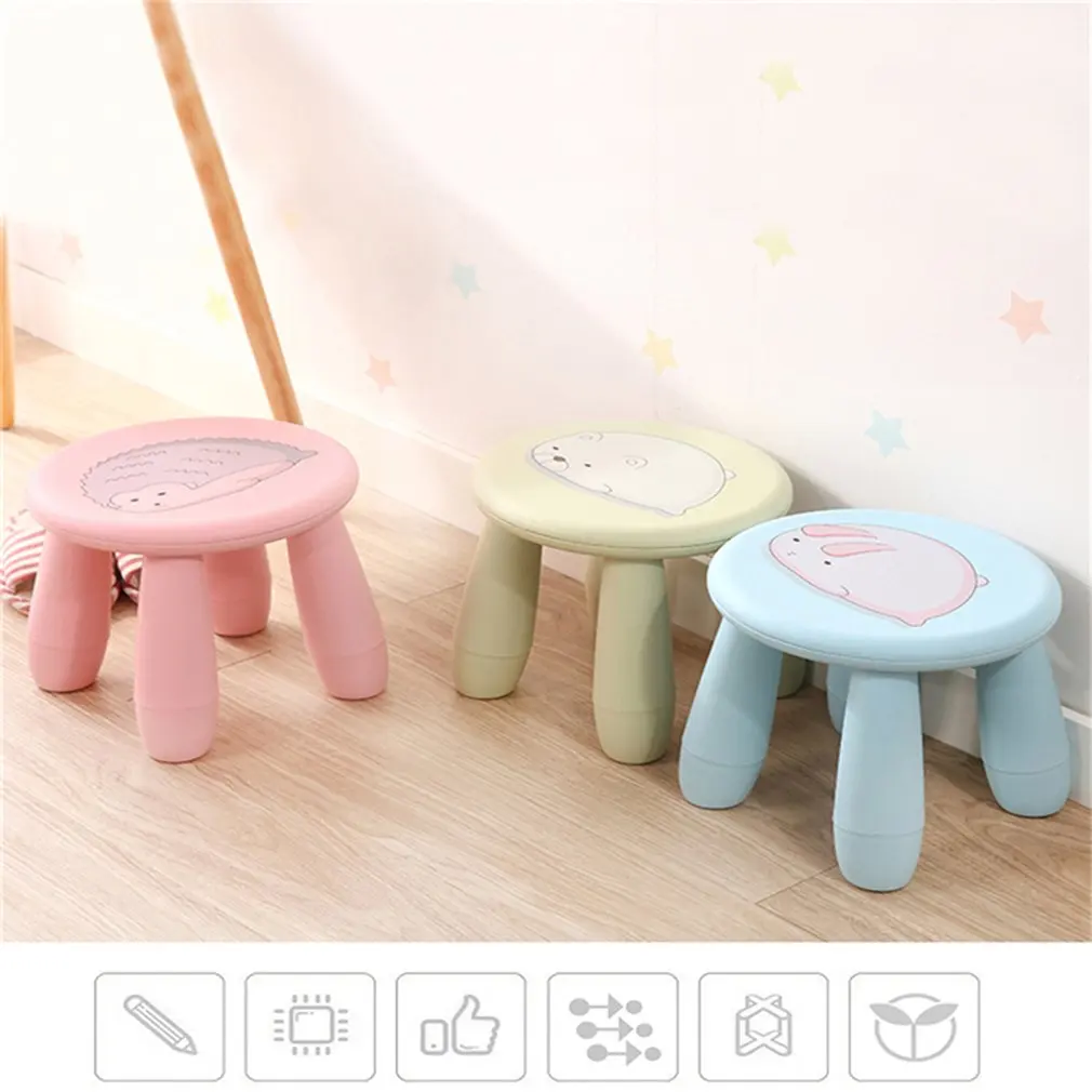 Креативные милые Мультяшные табуреты детский табурет портативный пластиковый