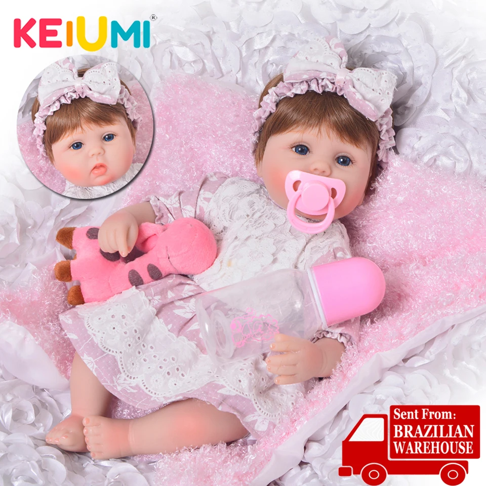 KEIUMI Лидер продаж тканевые куклы Новорожденные малыши 17 дюймов реалистичные