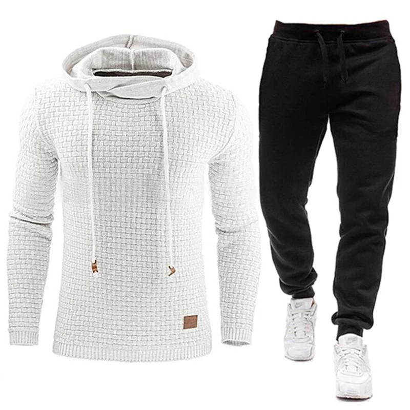 

Hoodie Brand Fleece Suit Sportswear Men's Fashion Pants Jogger Spring Men's And Women's Sweatshirt Suit Men Pullover Black 3XL
