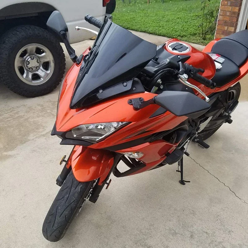 

Windshield WindScreen Double Bubble Windshield Deflector for Kawasaki Ninja 650 2017-2019 Motorcycle Accessories