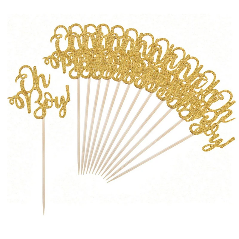 10 шт./упак. милые золотые блестящие украшения для детей на первый день рождения