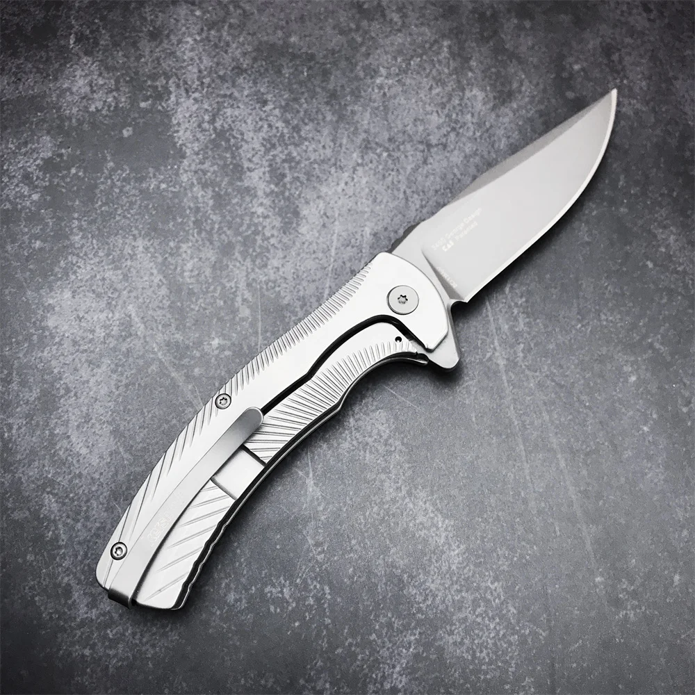 

Kershaw 3490 8CR13MOV Blade Folding Knife All Steel CNC Handle 58HRC Survival Everyday Carry Self Defense Utility Tool Knives