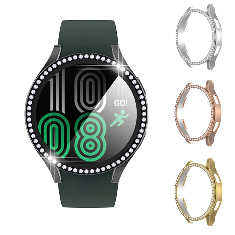 

Алмазный чехол для Samsung Galaxy Watch 4 Classic 42 мм 46 мм, защитный бампер для Galaxy Watch 4 40 мм 44 мм, аксессуары