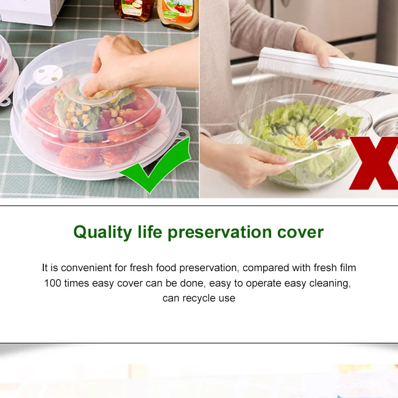 

Microwave Heating And Sealing Lid Can Superimposed On The Refrigerator Fresh-keeping Lid Plastic Bowl Lid Silicone Caps