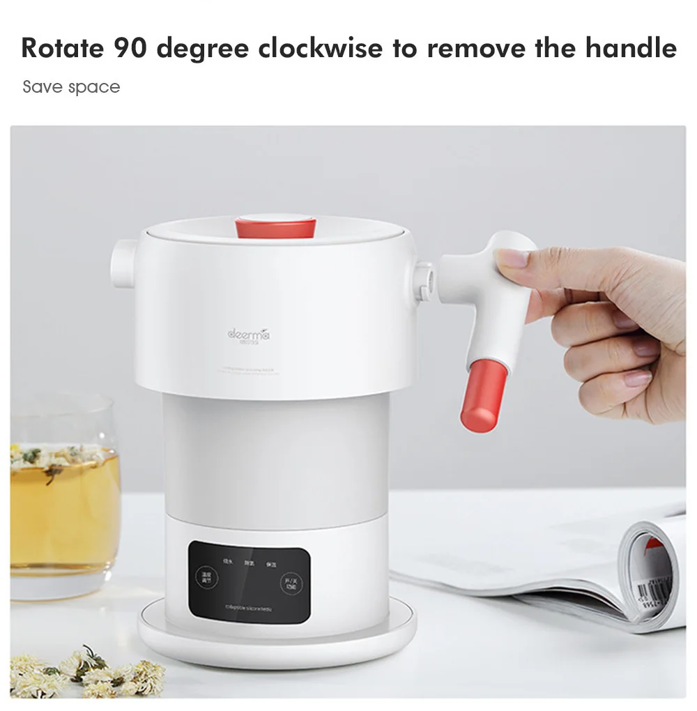 Xiaomi Deerma Dh206 0.6l складной электрический чайник порт воды чайник ручной Электрический автоматическое отключение защиты Chalet