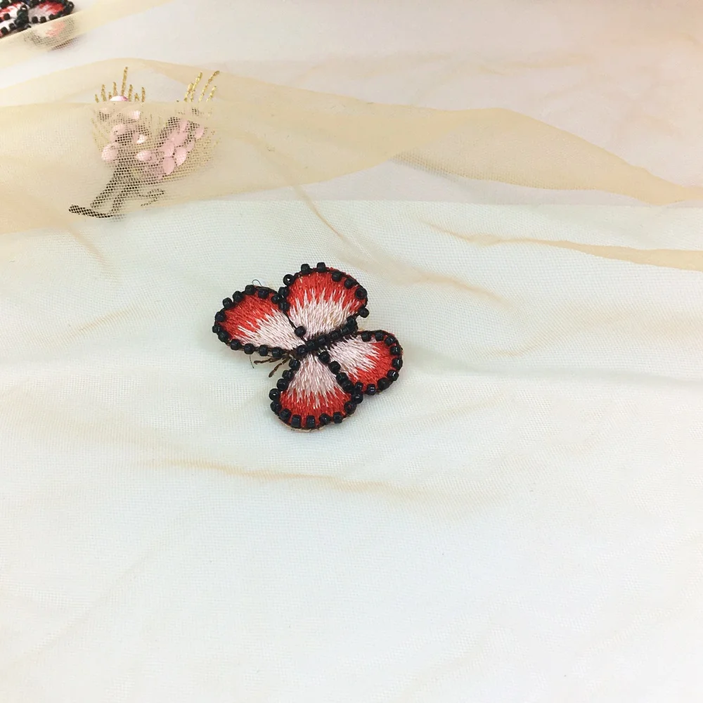 2019 новая бабочка Вышивка Тюль Кружева пайетки бисерная сетка кружевная ткань для