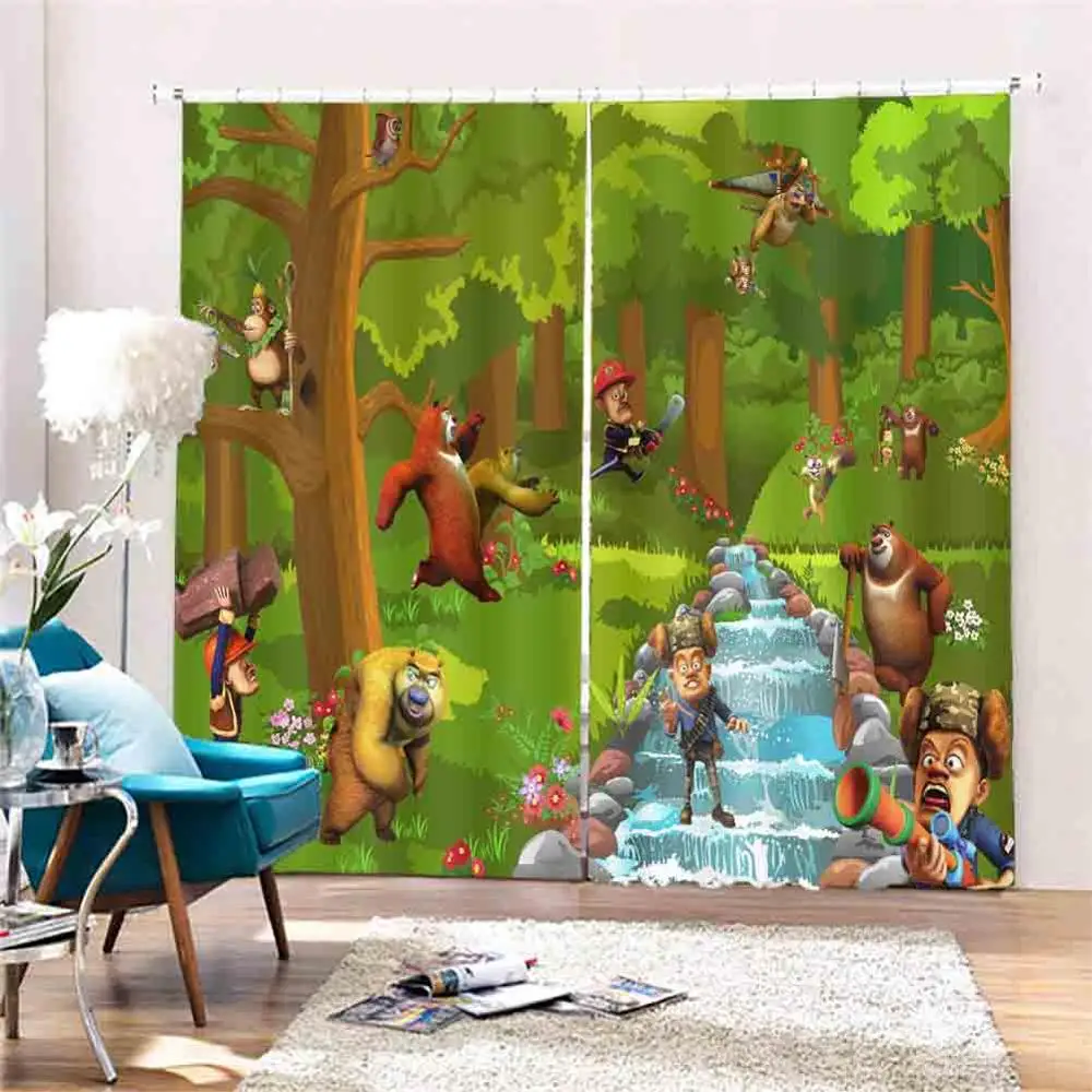 3D занавески на заказ затемняющие трехмерные модные украшения в виде животных для