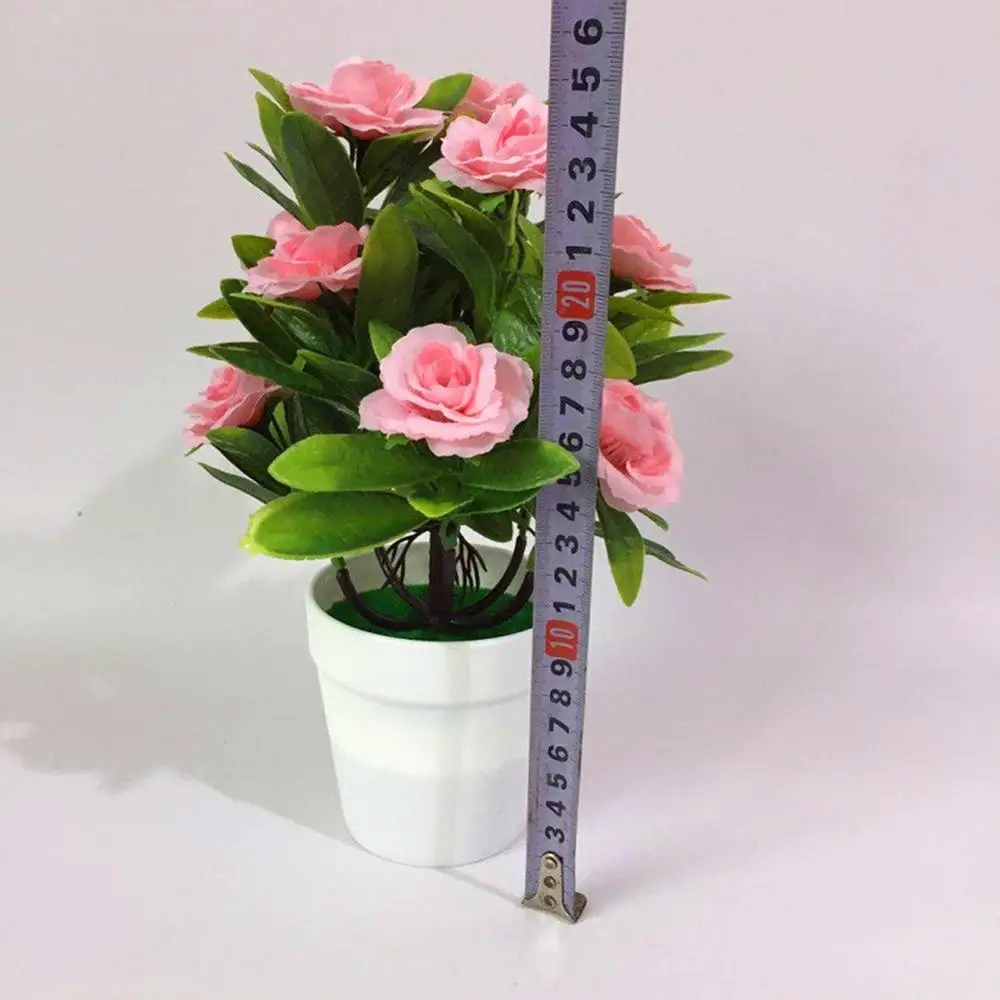 Искусственный цветок роза растение в горшке бонсай декор для гостиной офиса сада