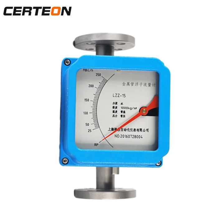 

RS485 digital output horizontal installation vertical type Tri-clamp mechanical rotary flow meter for Diesel helium