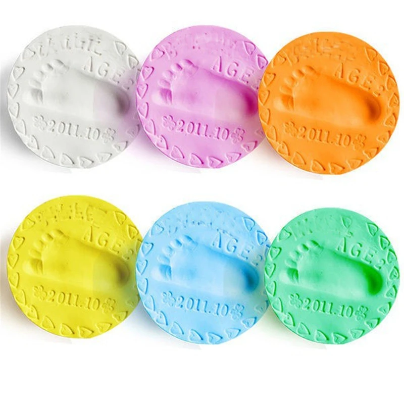 Baby Care Air Drying Soft Clay Handprint Footprint Imprint Kit Casting Parent-child Hand Inkpad Fingerprint 20g | Мать и ребенок