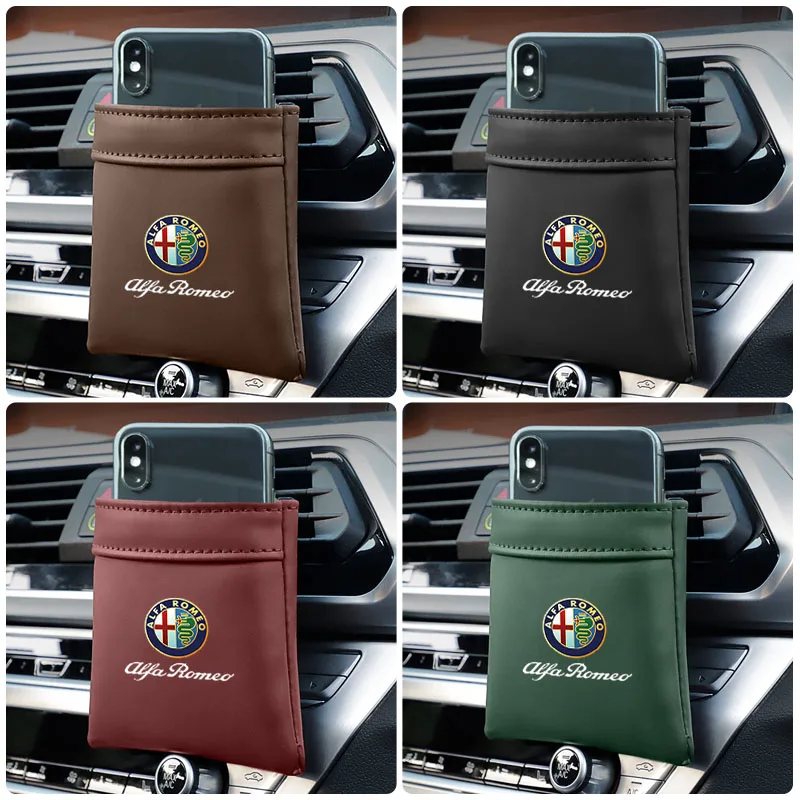 Автомобильная кожаная сумка для хранения подвесная коробка на вентиляционное