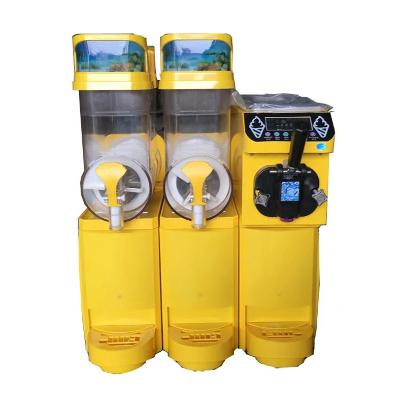 220 В коммерческая машина для производства мороженого с двумя резервуарами