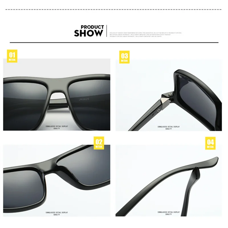 

YOOSKE Retro Polarized Sunglasses Men Classic Brand Designer Driving Sun Glasses Male Rectangle Sunglass UV400