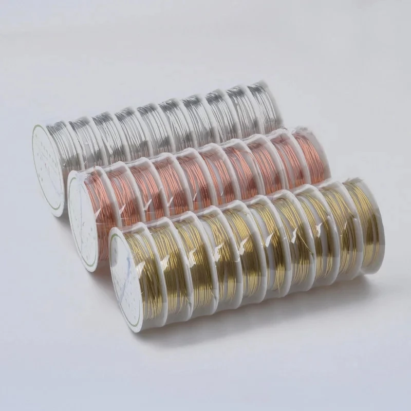 Металлическая нить для бисероплетения золотистая/Серебристая проволока 1 рулон