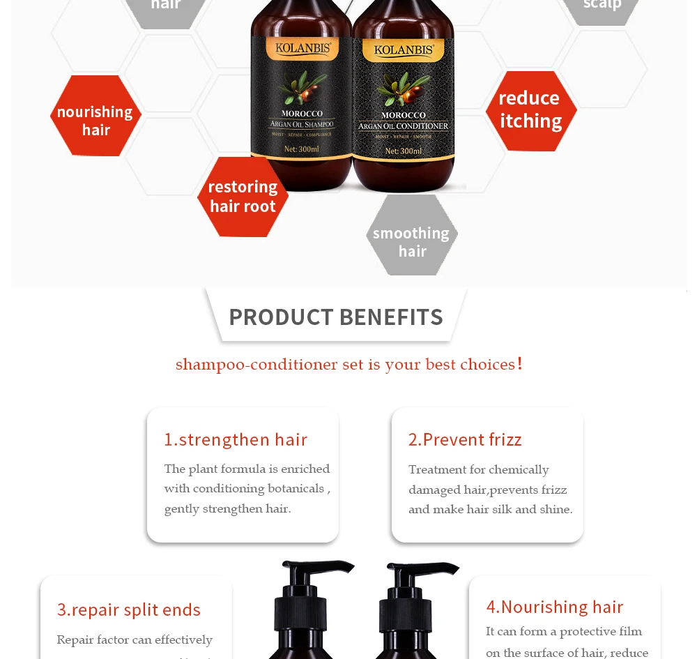 Hair Straighten Shampoo Hair Smooth Conditioner Glossing Moroccan Argan Oil Keratin Hair Treatment Anti Frizz Hair Moisturizer