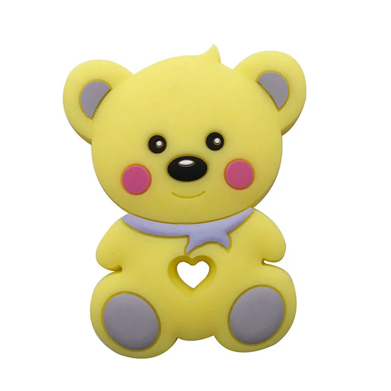 Чип и Дейл 1 шт. BPA бесплатно плюшевый мишка зубной прорезыватель для малышей силиконовые Мультяшные Прорезыватели в форме животных младенческое ожерелье-прорезыватель кулон детские игрушки
