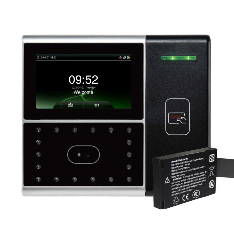 

Карта распознавания лица ZK iface301, с аккумулятором Wi-Fi, посещаемость сотрудников система контроля доступа