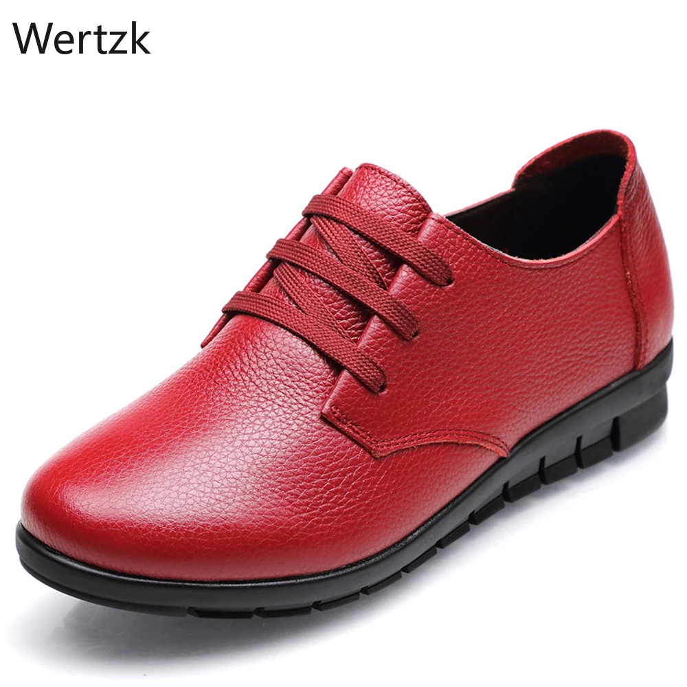 Женские лоферы из натуральной кожи на плоской подошве Нескользящие Мокасины