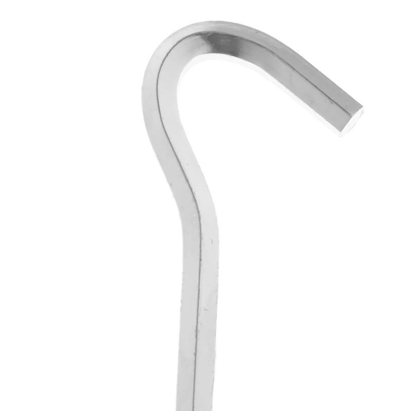 

10Pcs/set Silver Aluminum Alloy Tent Pegs Ultralight Square Nail Stakes Hook Pin Nails Camping Accessories 18cm*0.6cm