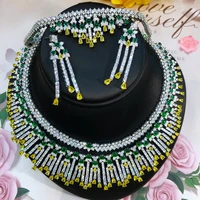 missvikki dubai 4pcs bridal zirconia necklace earrings bracelet ring for women wedding jewelry sets cz crystal jewelry sets