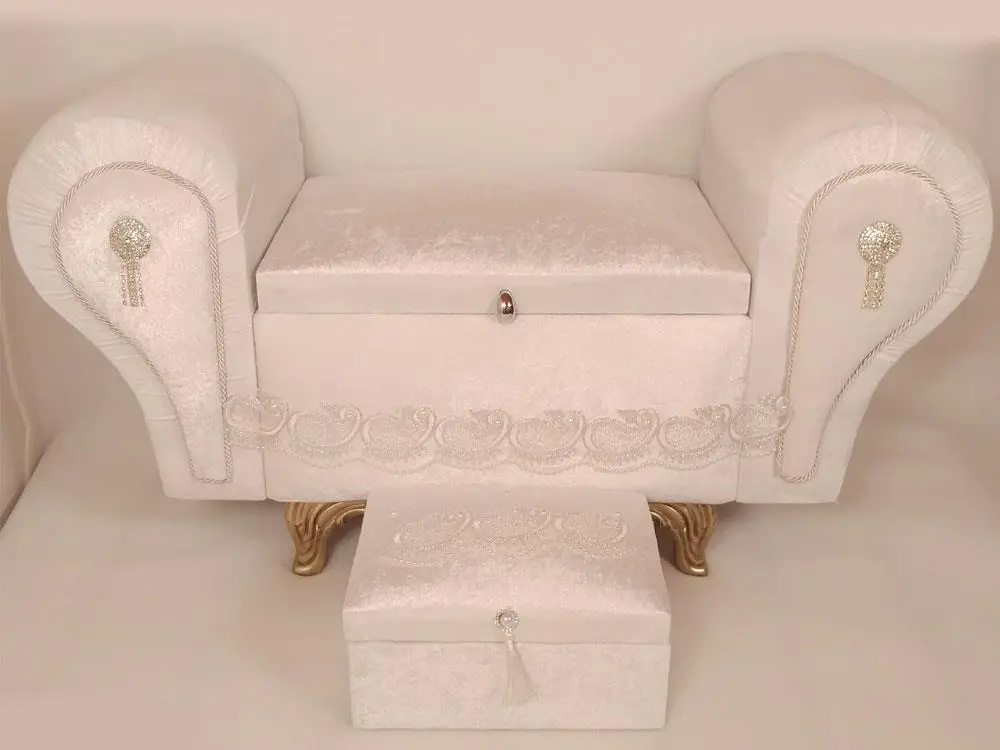 

Seat Swan Pedestal 2'li Dower chest Princess Cream