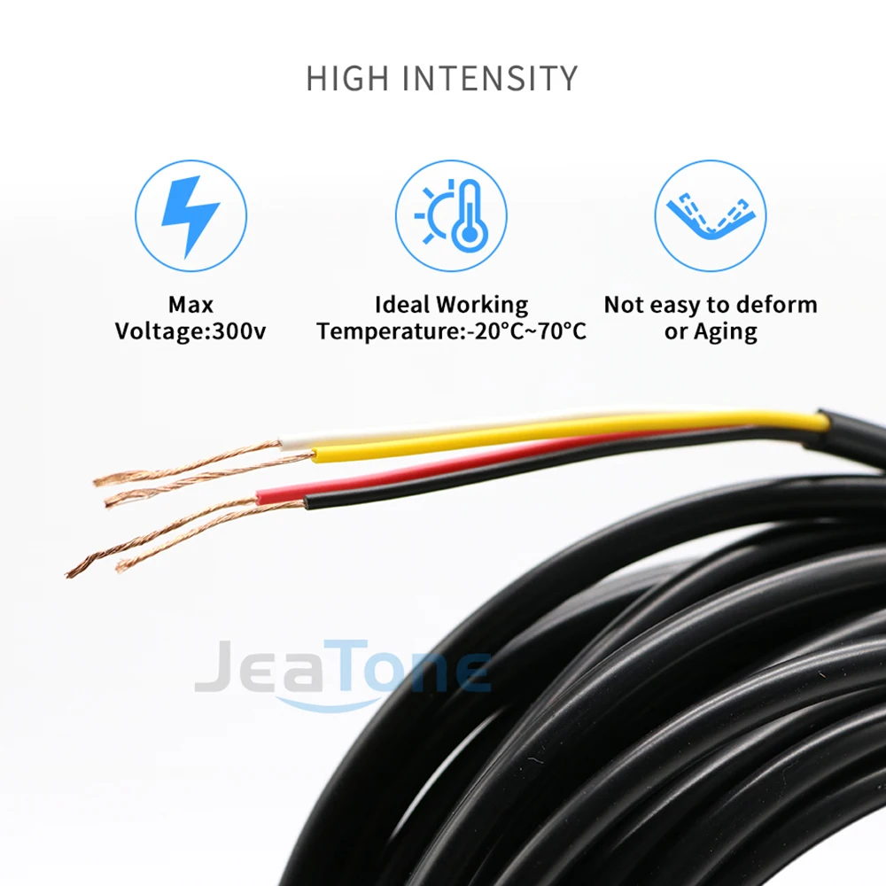 JeaTone 10 м видео Удлинительный кабель 4x0 2 мм луженая медная проволока для домофона