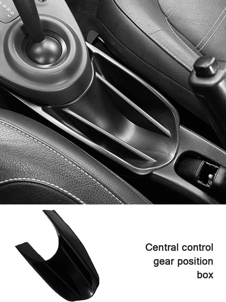 

Car Center Console Handrail Armrest Storage Box ABS Black For Smart 453 Fortwo Forfour 2015-2019 Accessories Stowing Tidying New