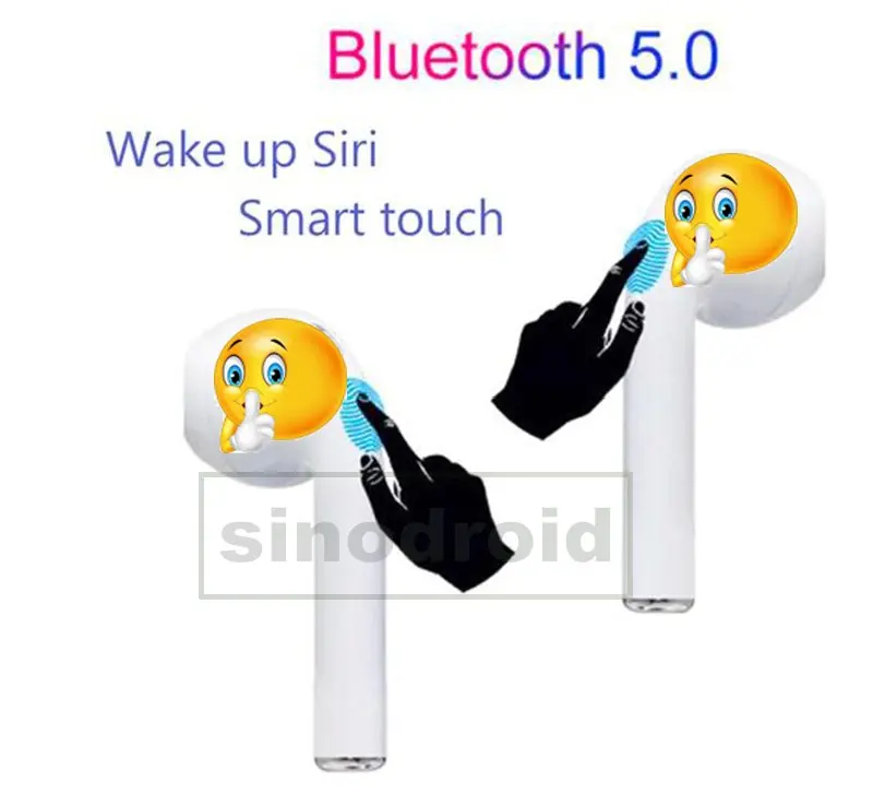 I14 Беспроводные наушники с сенсорным управлением Bluetooth V5.0 спортивные наушники TWS стерео с микрофоном зарядная коробка Автоматическое Сопряжение