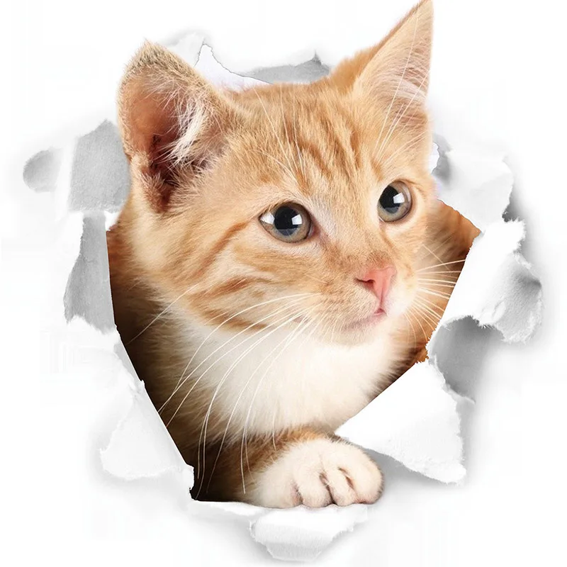 Мультипликационные наклейки животных на сиденье унитаза 3d настенная наклейка