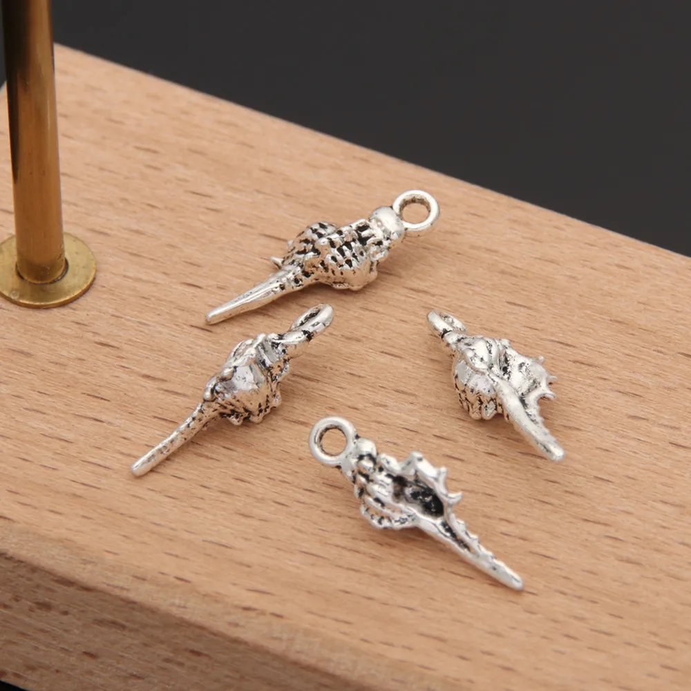 Подвески в виде ракушек серебристые кулон на пляж 50 шт. A3462 | Украшения и