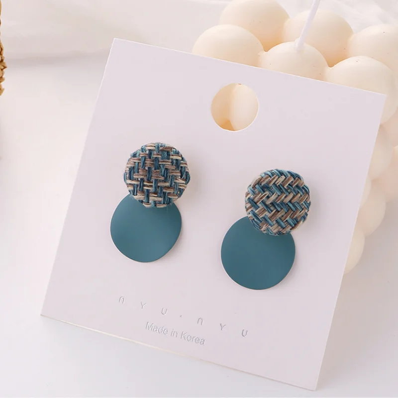 

2021 Trend Korea Fashion Summer Fall Ladies Vintage Earrings Stud Clip on Earrings Without Ear Hole Gift for Women Jewelry
