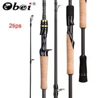 obei elf casting spinning fishing rod1 8 2 1 2 4m mmh travel street bait double tips fast rod vara de pesca fishing rod