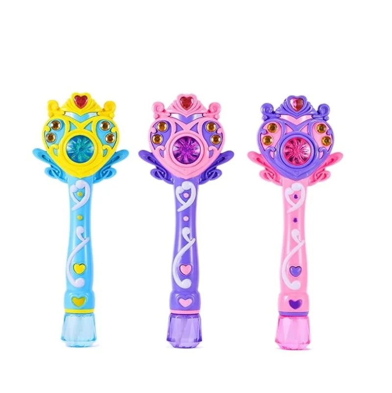 

На открытом воздухе Детский Электрический Волшебные автоматические мыльный пузырь машины Волшебная палочка для стрельбы мыльными пузырями игрушка воздуходувка светильник музыка игрушка для улицы для девочек Малыш