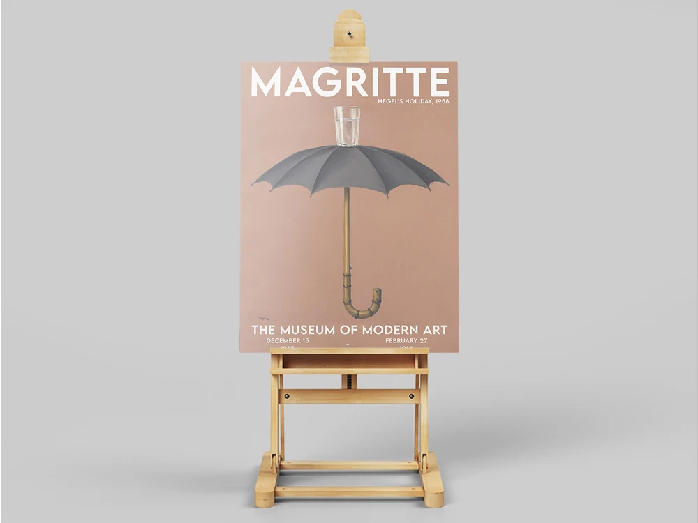 Художественный постер Рене Магритт &quotПраздник Гегеля&quot печать на холсте