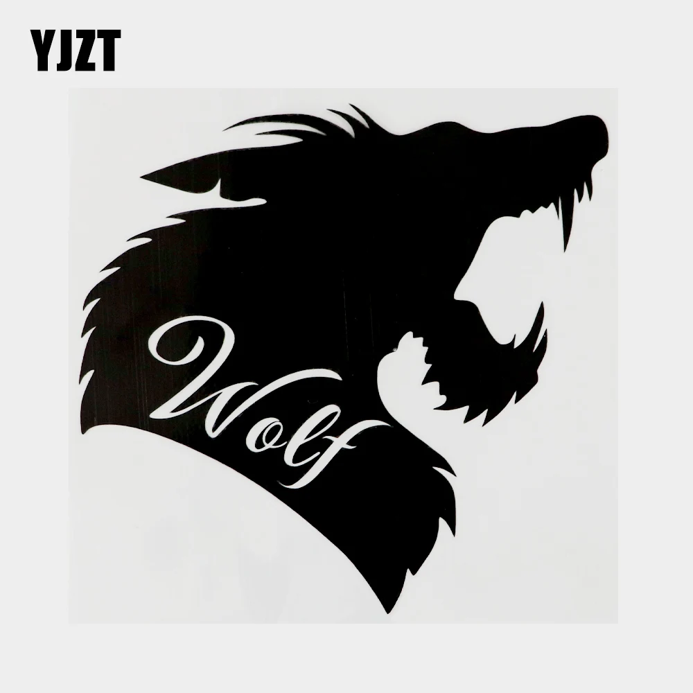 

YJZT 15.2CM×14.4CM For Animal Wolf Howled Vinyl Decal Car Stickers Black/Silver 13F-0122