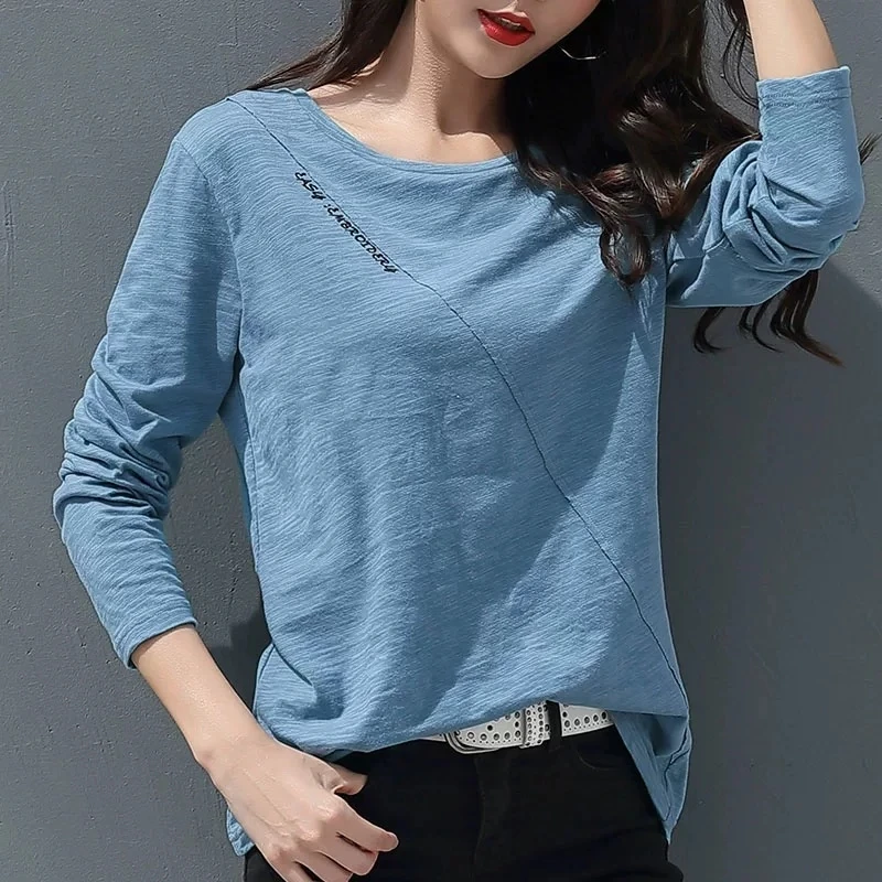 

Maglietta donna Небесно-Голубой Топ Футболка abbigliamento estivo