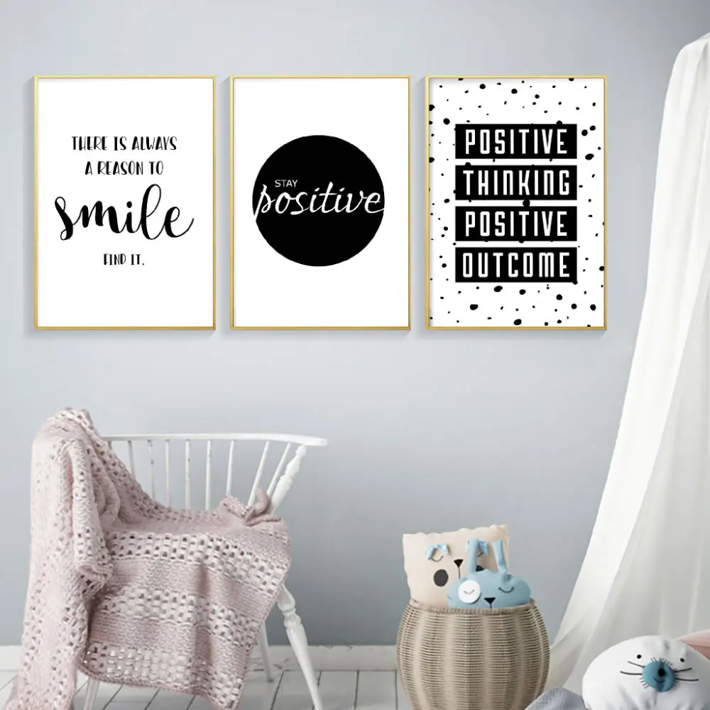 Вдохновляющий постер на английском языке цитаты плакат со смайлами принты